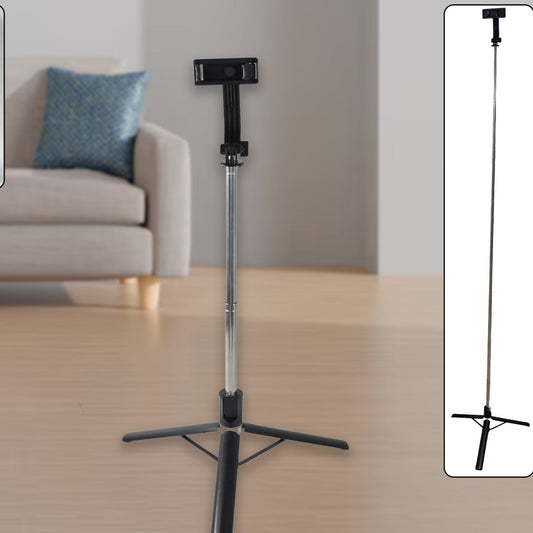 Selfie Stick With Tripod Stand (1 Pc  160 Cm Long Approx) - Happy Price - Image 1