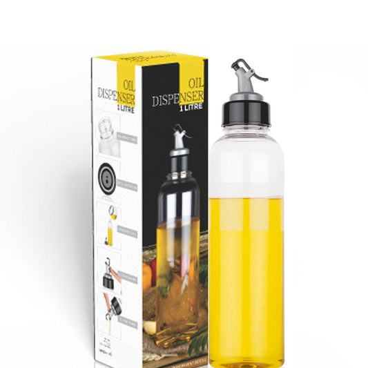 Oil Dispenser Transparent Plastic Oil Bottle   1 Liter - Happy Price - Image 1
