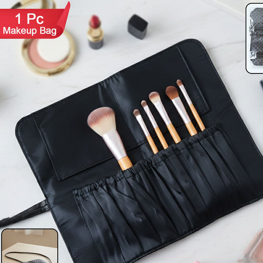 Foldable Makeup Brush Organizer Pouch (1 Pc) - Travel-Friendly Cosmetic Brush Holder - Happy Price - Image 1