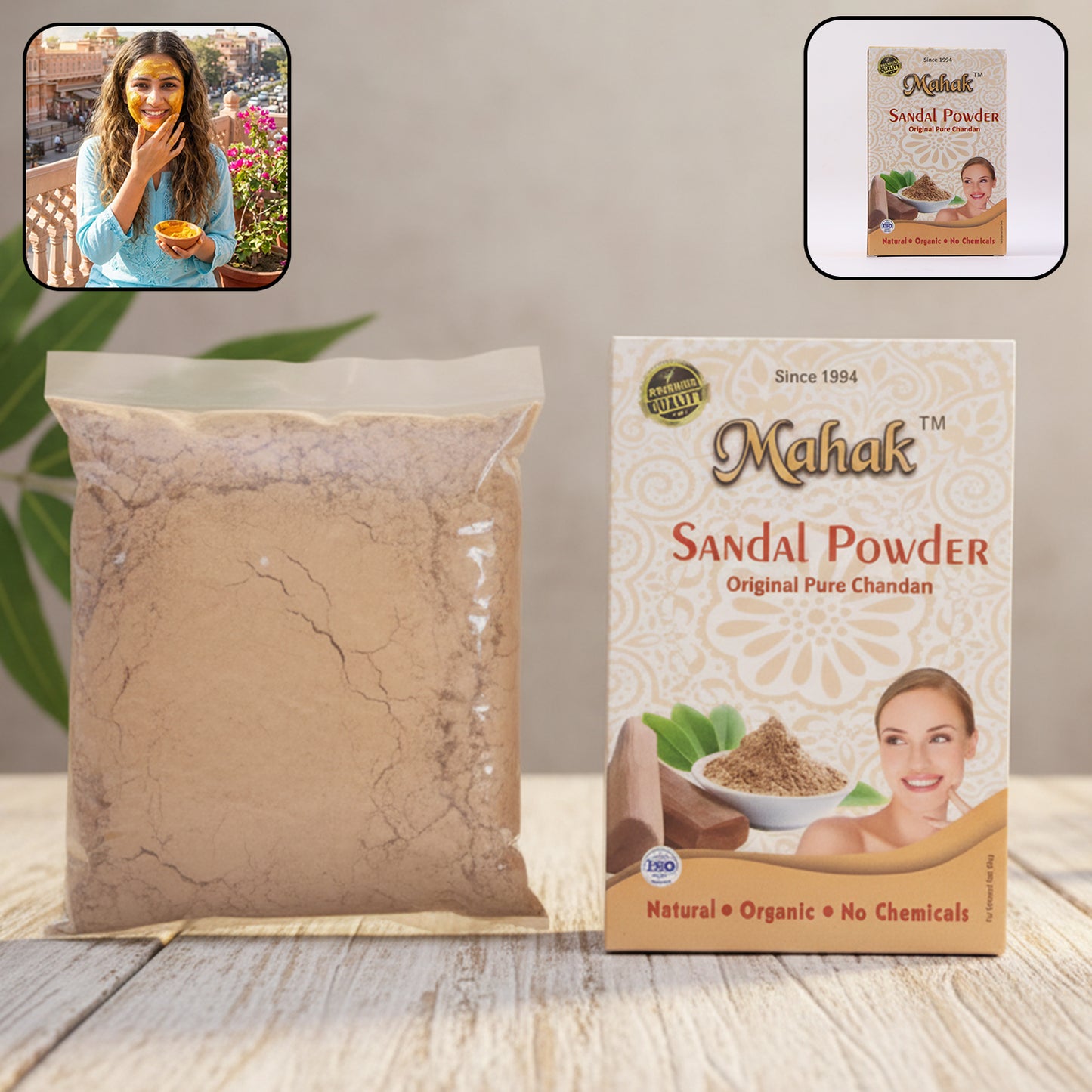 Pure Sandalwood Powder for Face Packs & Cooling Skincare - 50 gm - Happy Price - Image 3