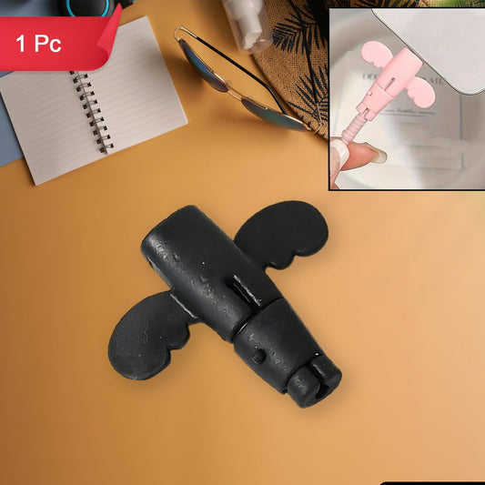 Silicone Data Cable Protector Angel Data Cable Protective Cover 2 In 1 Mobile Phone Cord Earphone Cord Saver Storage Tool - Happy Price - Image 1