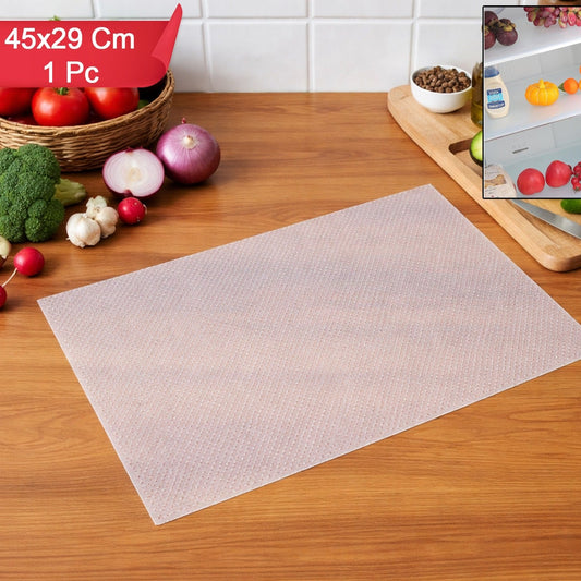 Transparent Plastic Fridge Liner Mat - 45 x 29 cm (1 Pc) - Happy Price - Image 1