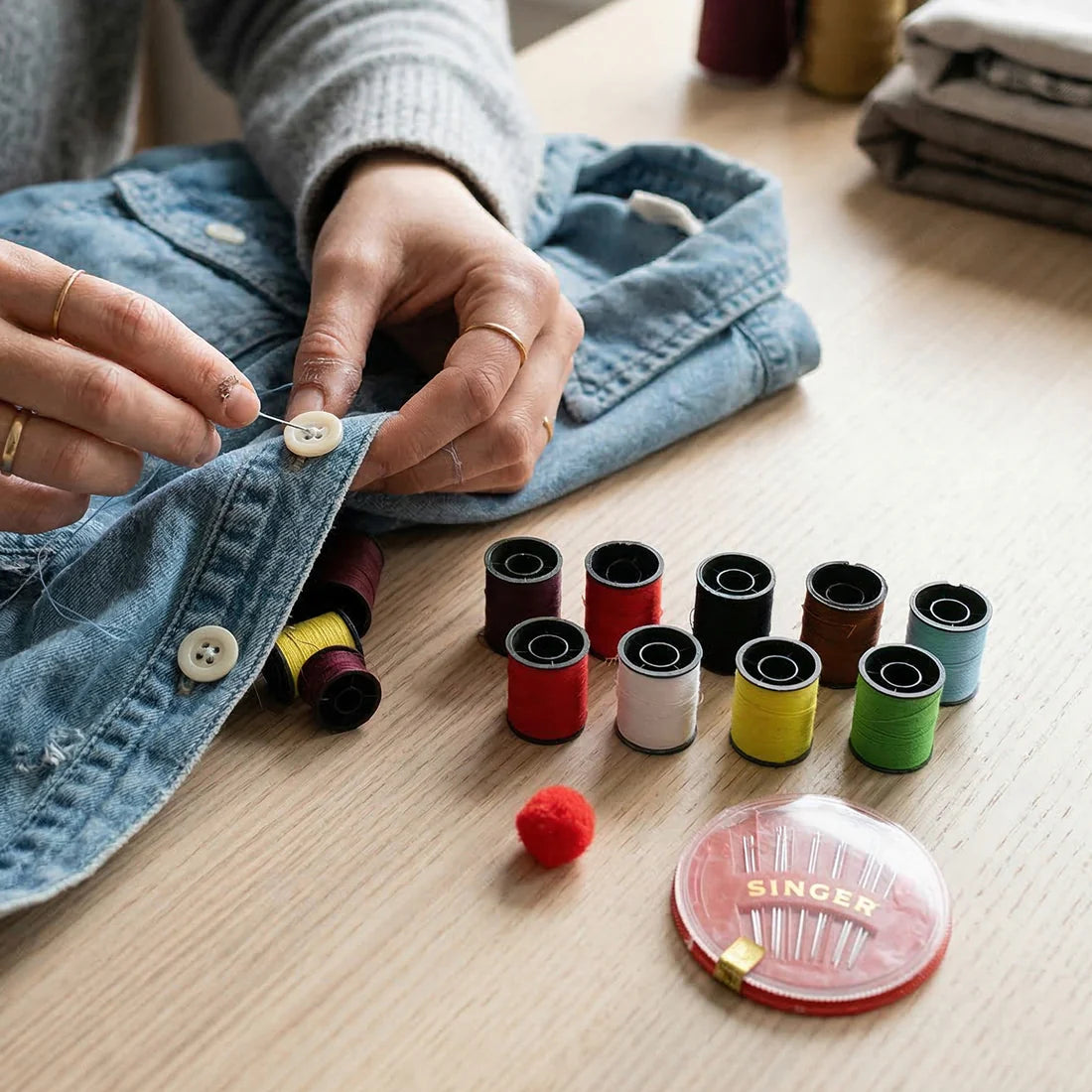 Heart-shaped Sewing Box Multi-functional Convenient Sewing Tools