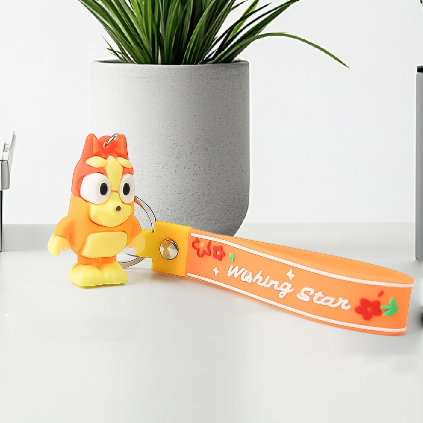 Cute Cartoon Silicone 3d Key Chain With Metal Hook  Strap (Pack Of 1) - Happy Price - Image 3