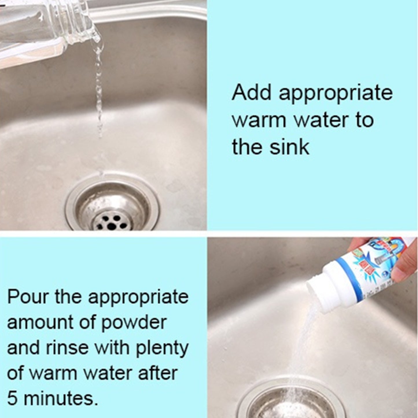 Sink & Drain Cleaner – Powerful Powder Clog Remover for Kitchen & Toilet - Happy Price - Image 3
