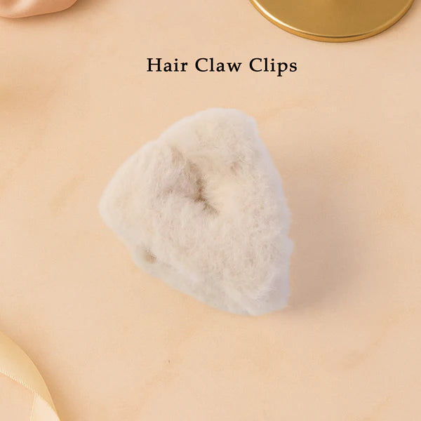 Fluffy Plush Hair Claw Clip - 1 Piece - Happy Price - Image 1