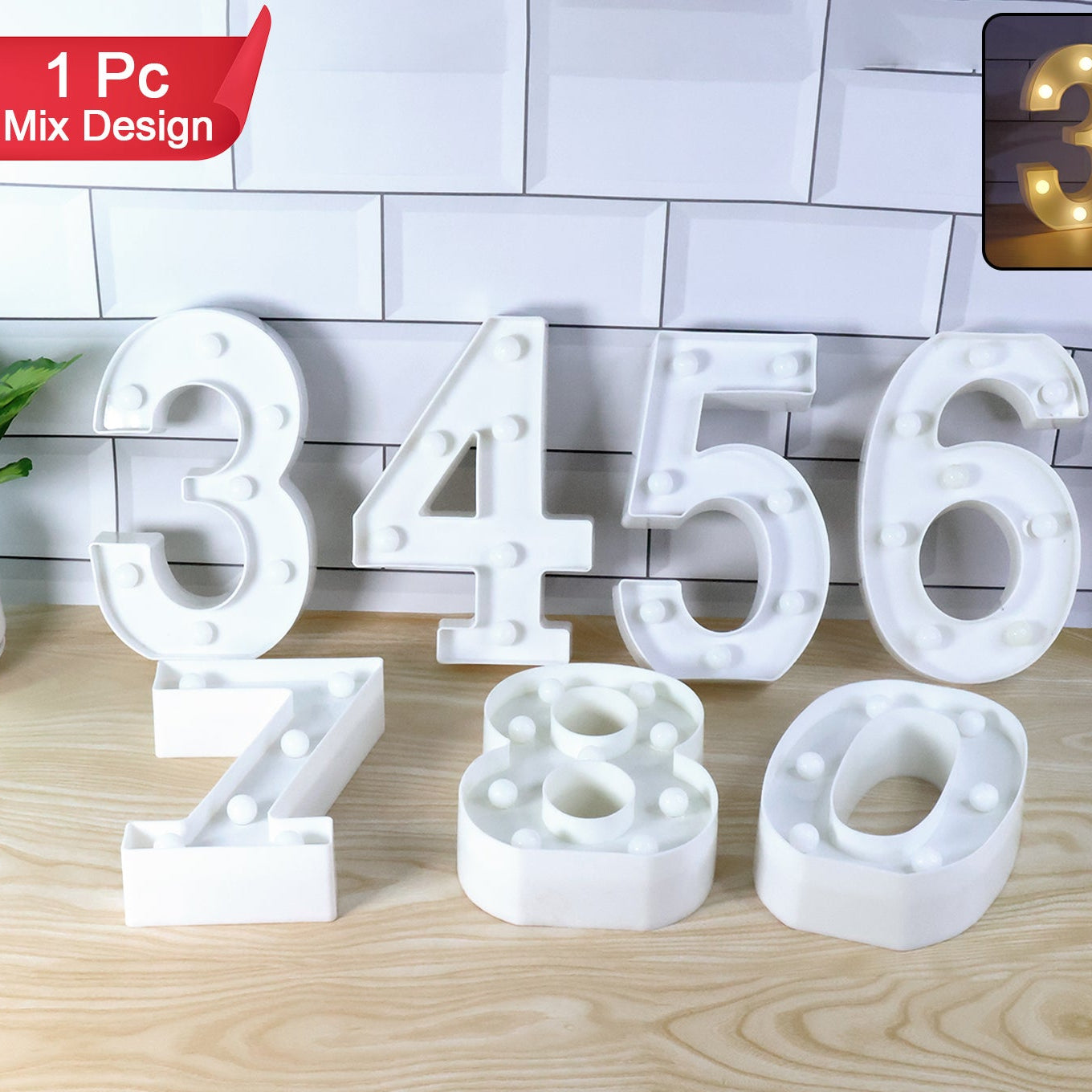 LED Decorative Night Light (1 Pc) - Battery Operated Accent Lamp - Happy Price - Image 1