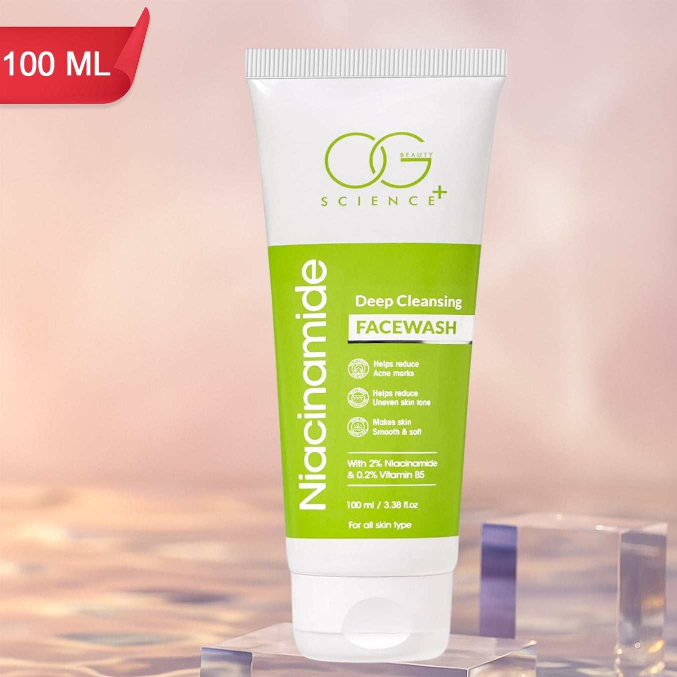 Niacinamide Deep Cleansing Facewash with Vitamin B5 - 100ml - Happy Price - Image 1