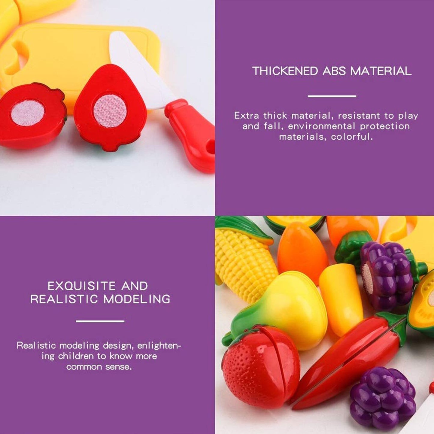 Plastic Fruits N Veggies Exclusive Collection Of Realistic Sliceable Fruits - Happy Price - Image 6