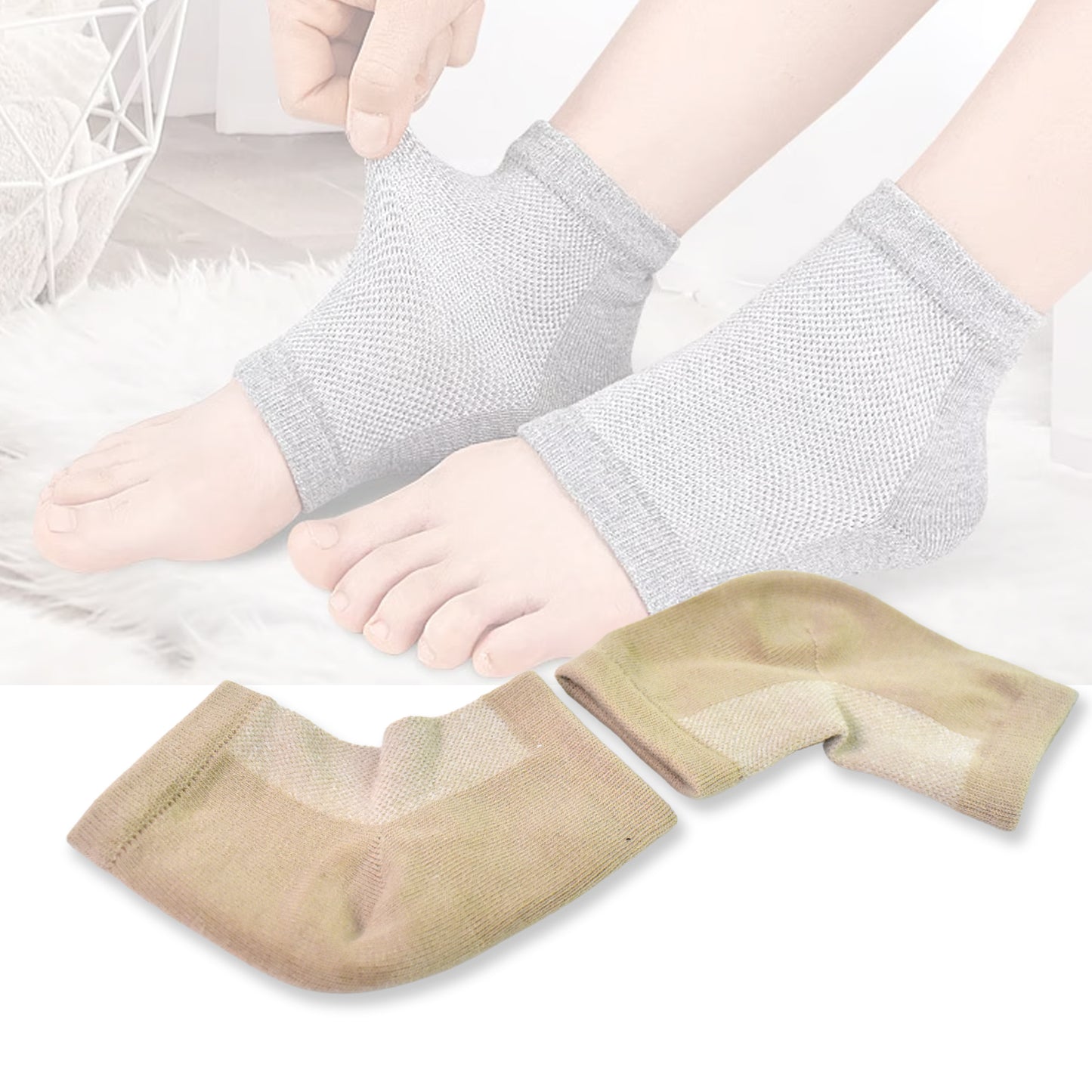 Heel Socks Overnight Heels While You Sleep (1 Pair  Mix Color) - Happy Price - Image 5