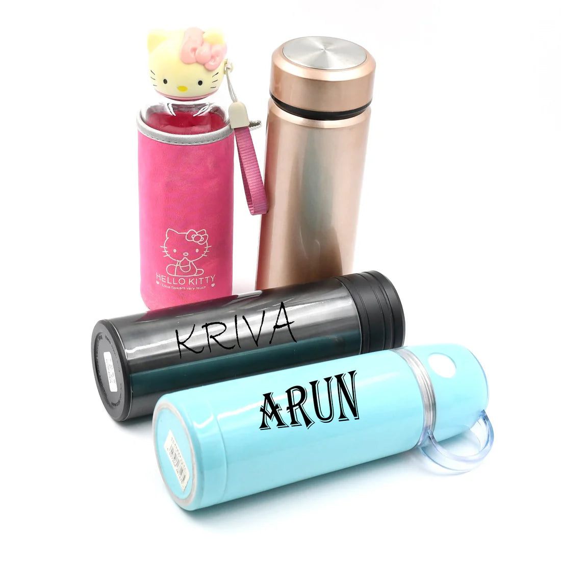 Stainless Steel Vacuum Flask with Cup Lid - Hot & Cold Drinks - Travel Thermos (1 Pc)