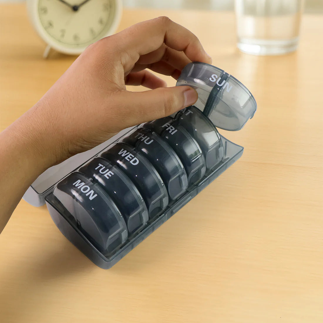 Weekly Pill Organizer 2 Times A Day Travel 7 Day Pill Box Twice A Day Daily Medicine Pill Case With Large Compartments - Happy Price - Image 5