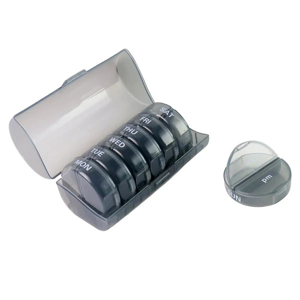Weekly Pill Organizer 2 Times A Day Travel 7 Day Pill Box Twice A Day Daily Medicine Pill Case With Large Compartments - Happy Price - Image 4
