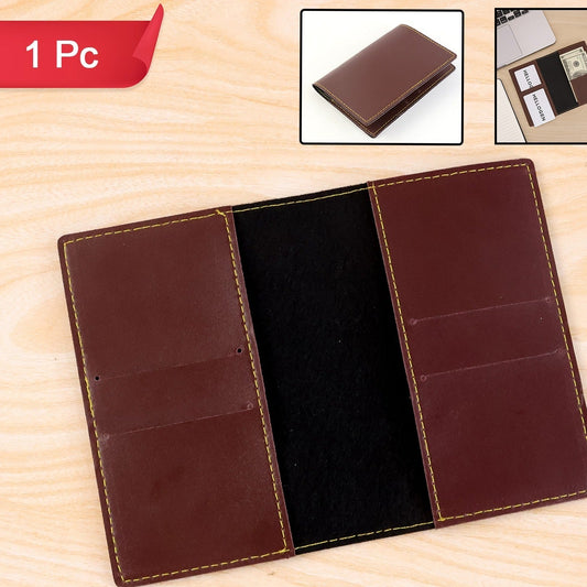 PU Leather Slim Travel Wallet & Card Holder - Tri-Fold Design (1 Pc) - Happy Price - Image 1