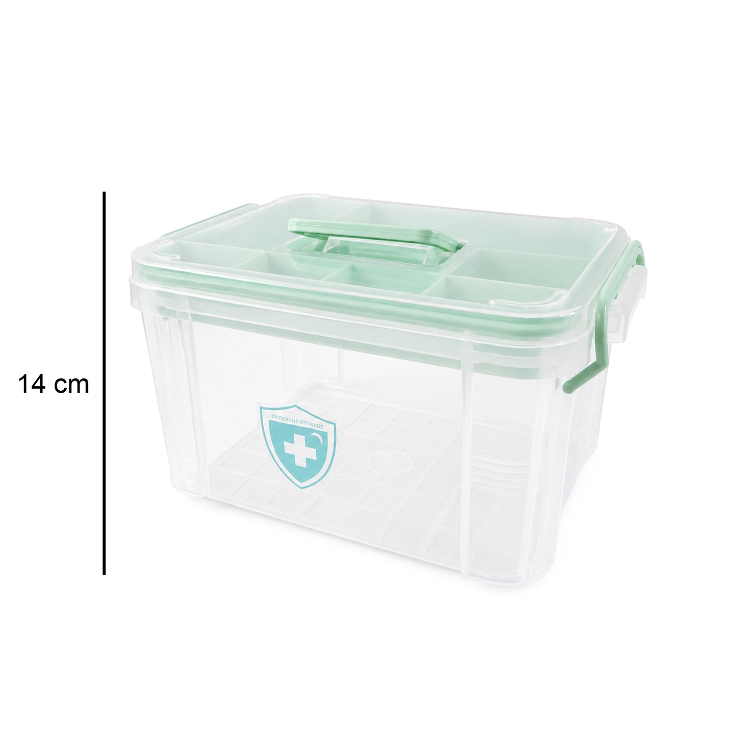 Plastic Medicine Organizer Box with Lock Lid & Handle (1 Pc) - Happy Price - Image 5
