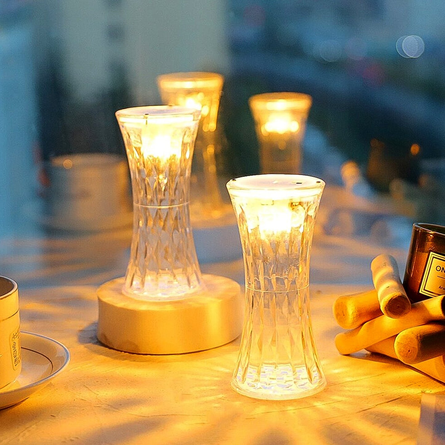 Crystal Effect Table Lamp - Soft LED Night Light (1 Pc) - Happy Price - Image 3