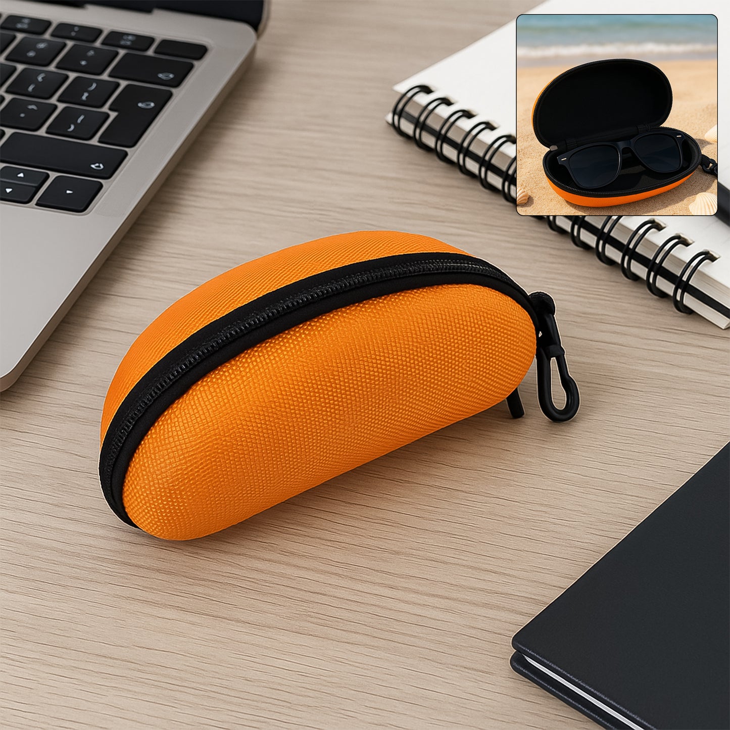 Hard Zipper Case for Eyeglasses and Sunglasses - 1 Pc - Happy Price - Image 2