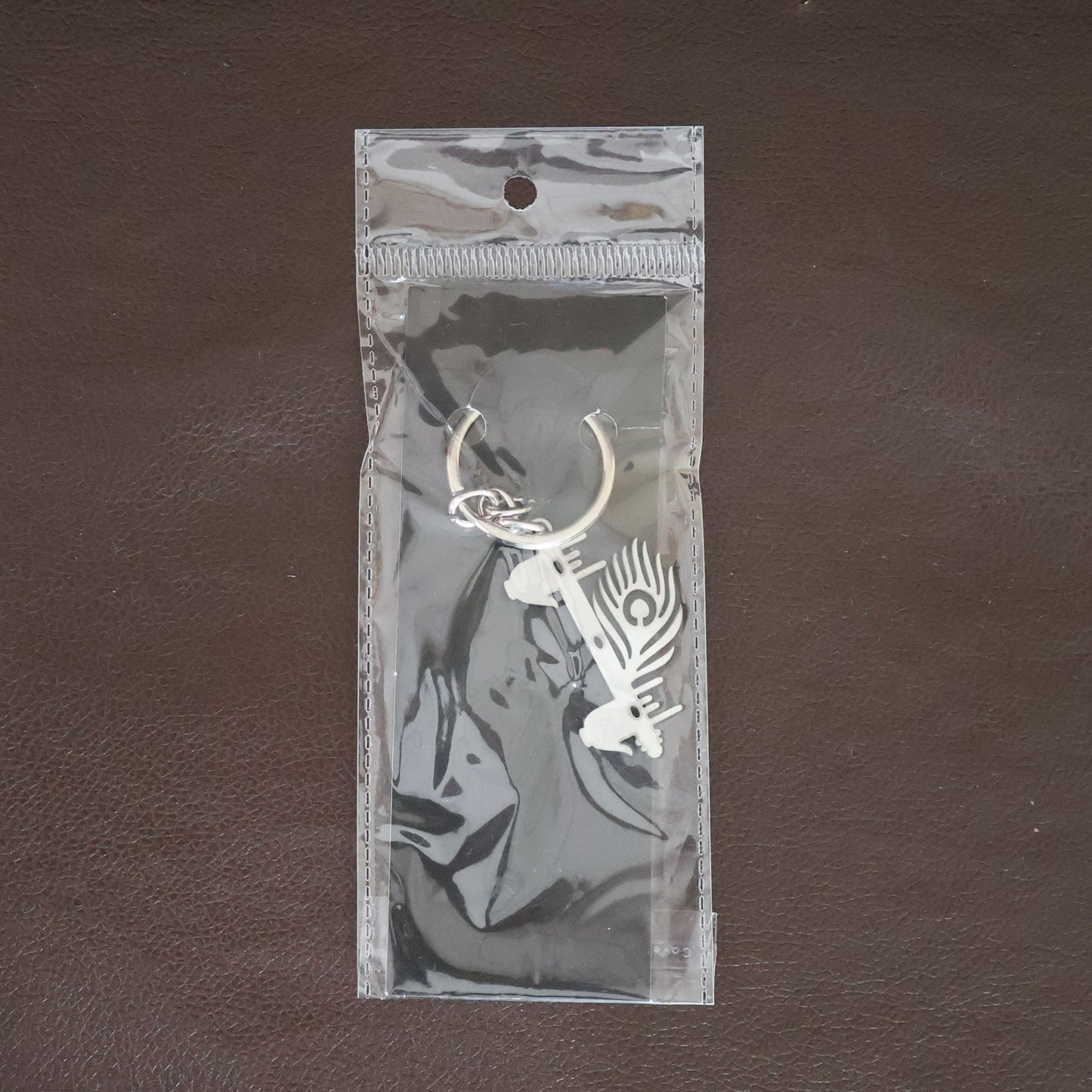 Krishna Flute & Peacock Feather Metal Keychain - 1 Pc - Happy Price - Image 4