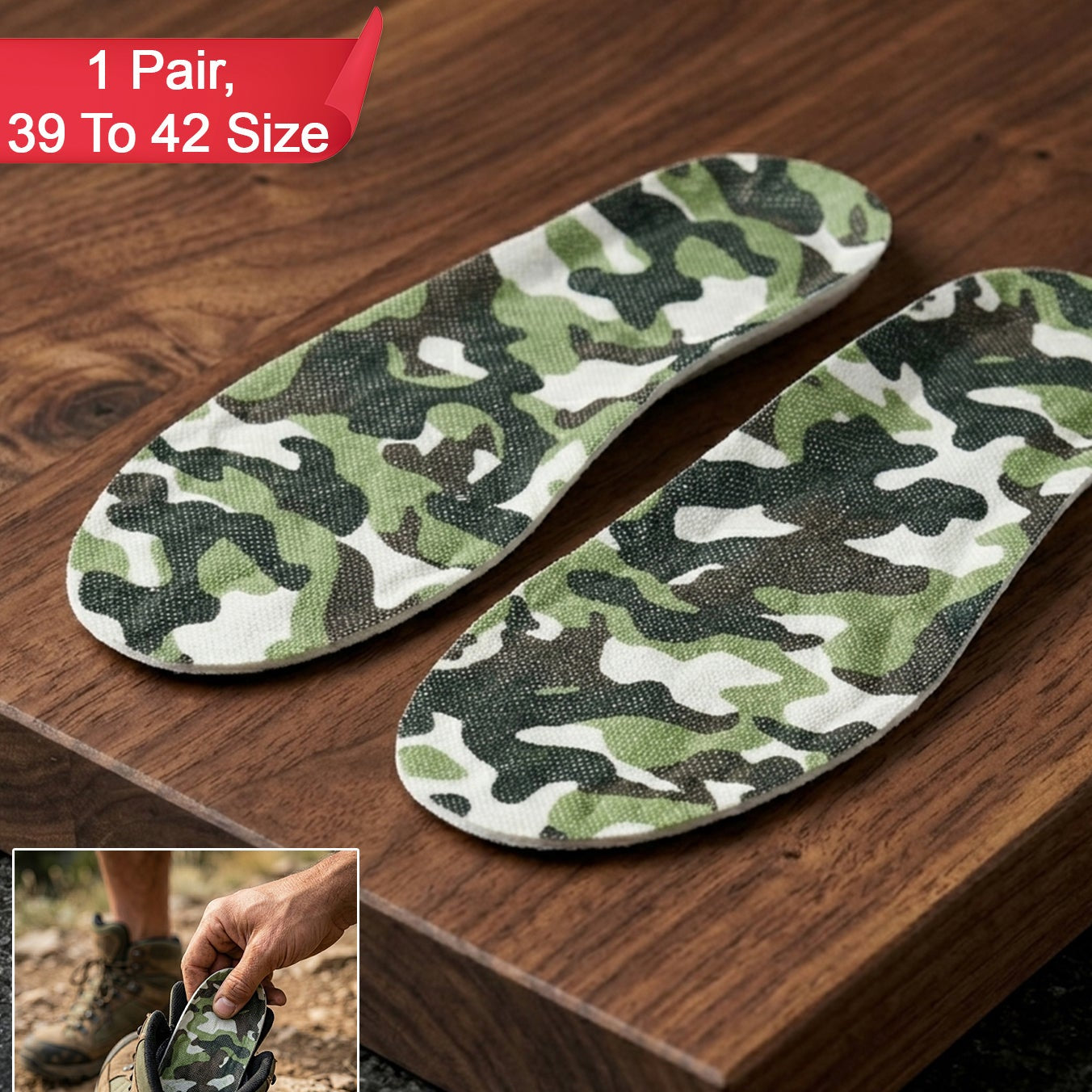 Flexible Shock Absorbing Shoe Insoles For Shoes (1 Pair 39 To 42 Size)