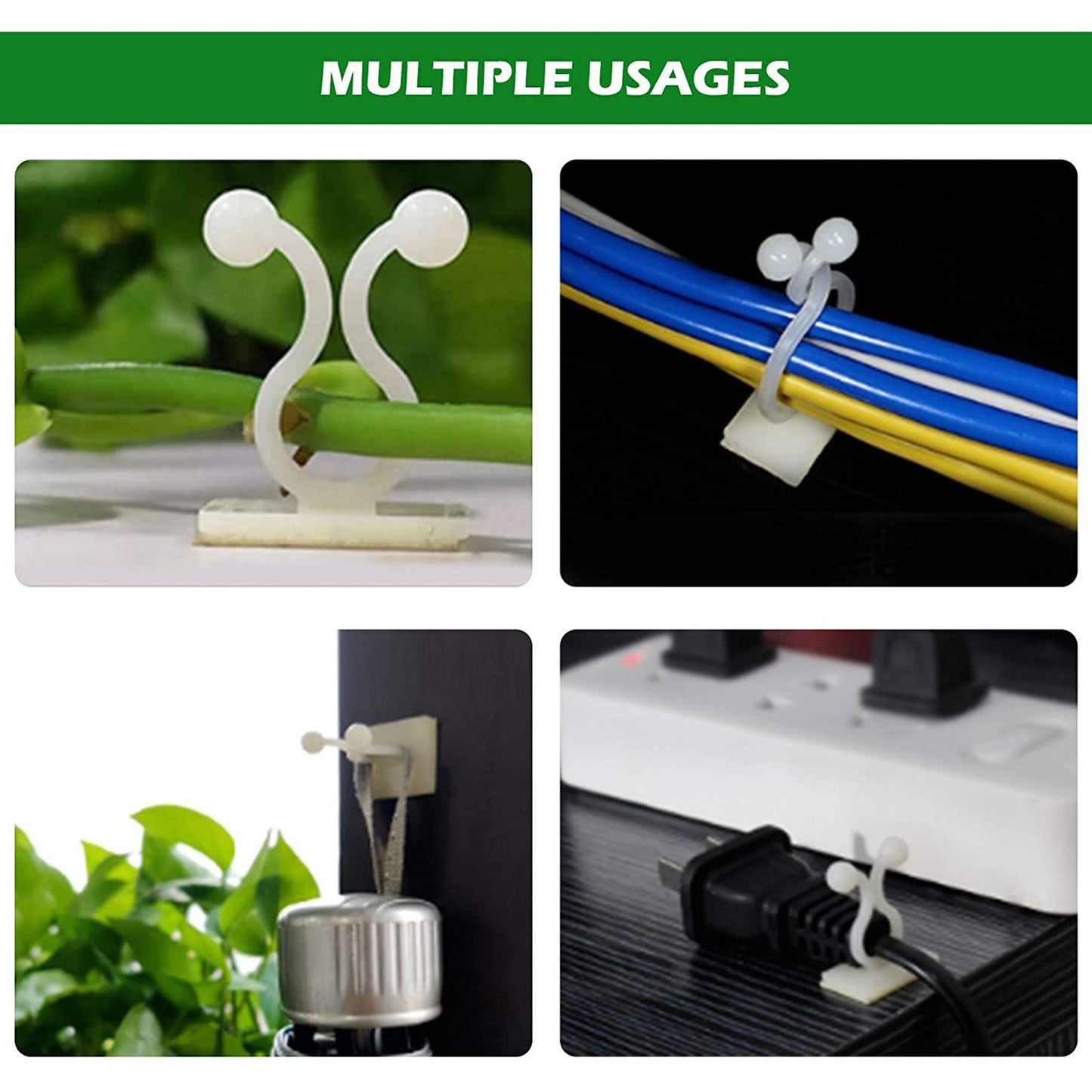 Self-Adhesive Plant Support Clips for Wall Mounting - Pack of 10 - Happy Price - Image 5