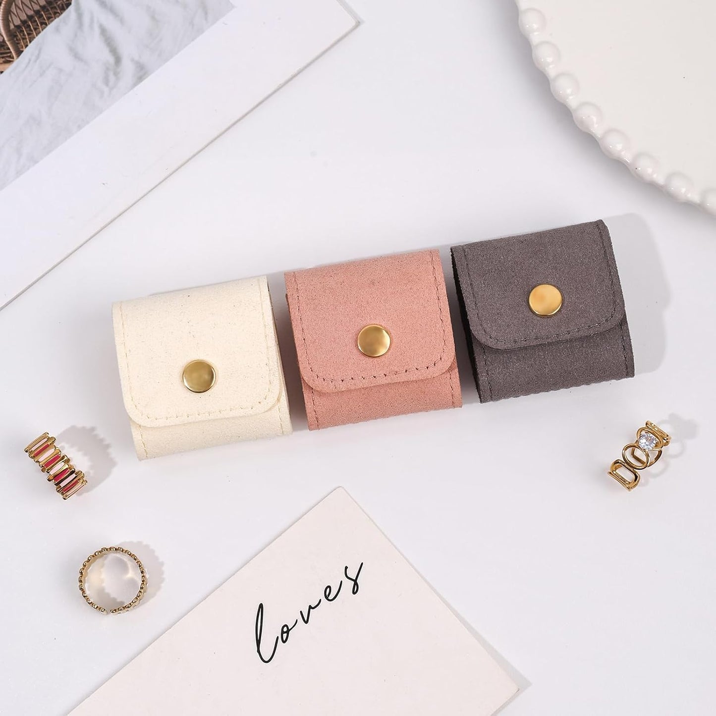 Compact Foldable Jewellery Organizer Pouch (1 Pc) - Travel Ring & Earring Case - Happy Price - Image 2
