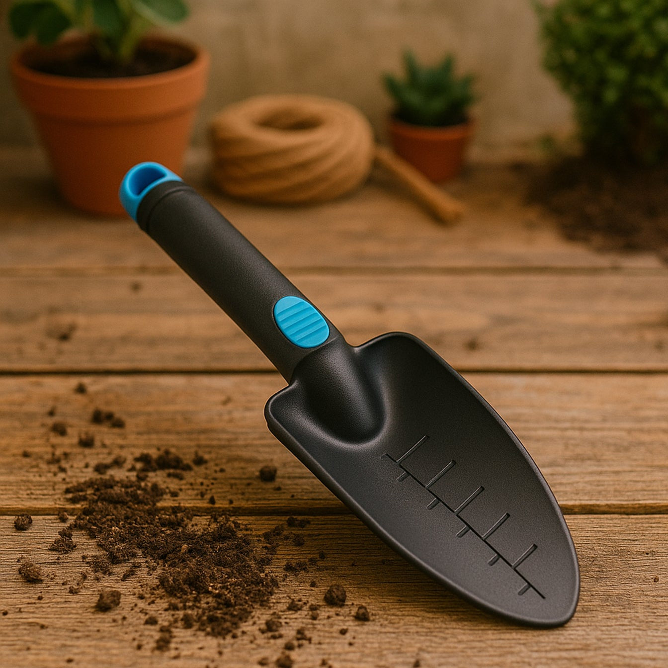 Plastic Heavy Duty Garden Hand Trowel With Measurement Marks (1 Pc) - Happy Price - Image 1