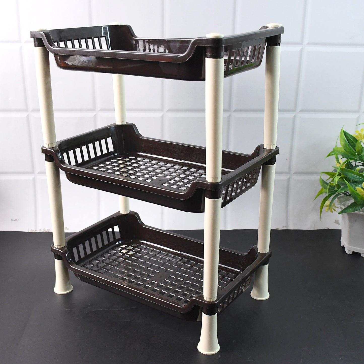 Apex Small Multiuse Plastic Storage Rack Organizer 3-tier - Happy Price - Image 2