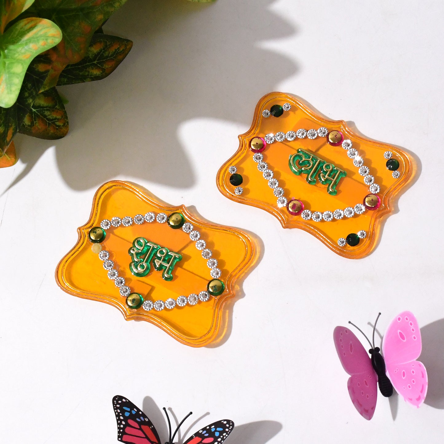 Shubh Labh Decorative Wall Hangings - Set of 2 - Happy Price - Image 3