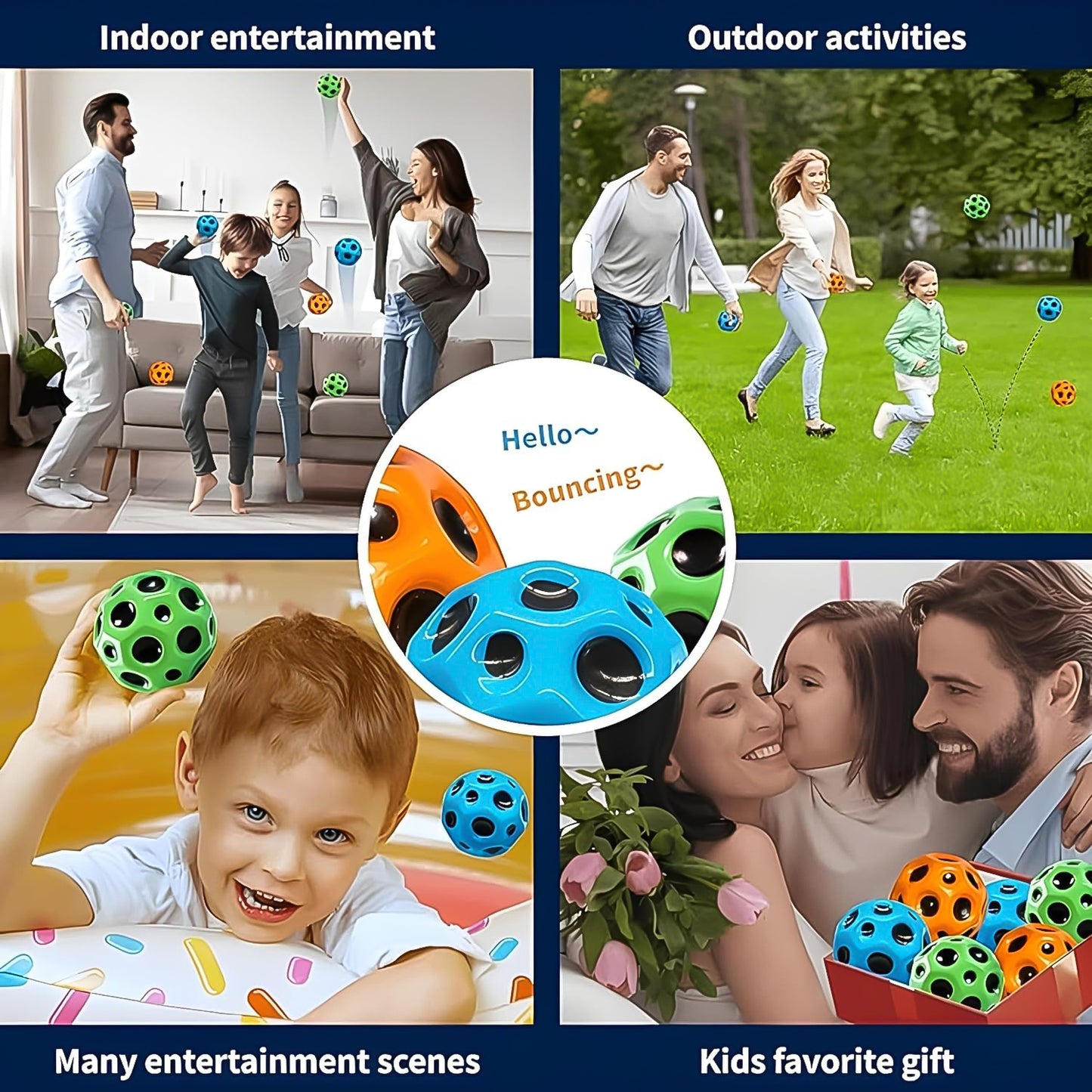 Rubber Super Bouncy Coral Star Anti Stress Ball Multicolor (1 Pc) - Happy Price - Image 4