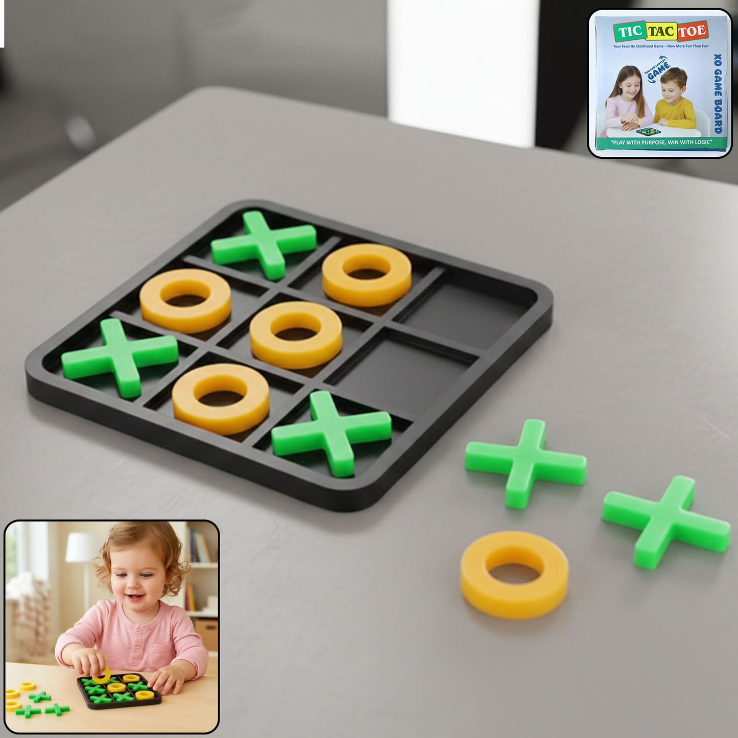 Classic Tic Tac Toe Board Game Set for Kids - 1 Set - Happy Price - Image 2