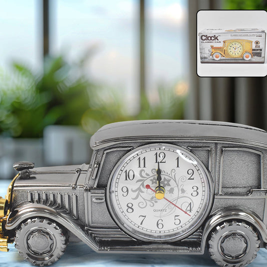 Car Shaped Alarm Clock with Pen Holder - ABS Desk Clock for Office & Bedroom - Happy Price - Image 1