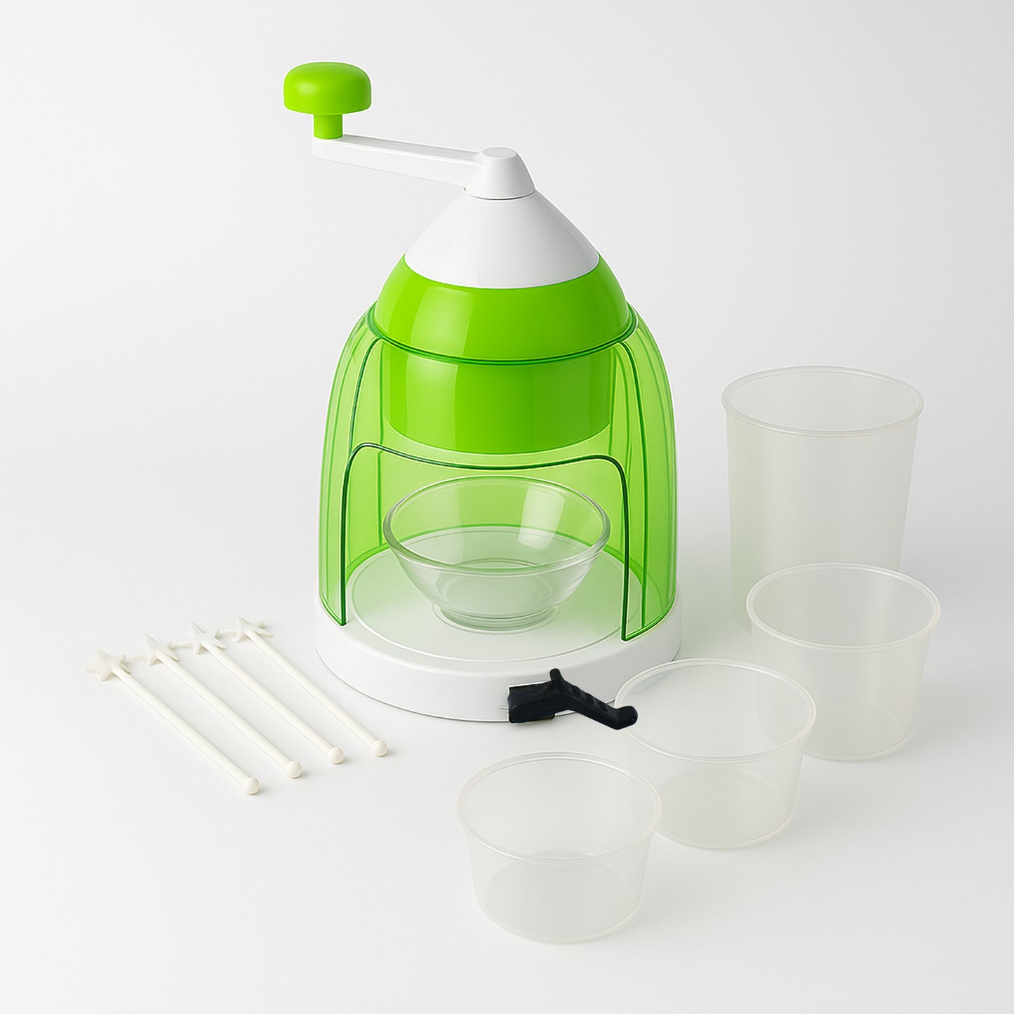 Manual Ice Crusher  Snow Cone Maker With Hand Crank - Happy Price - Image 2