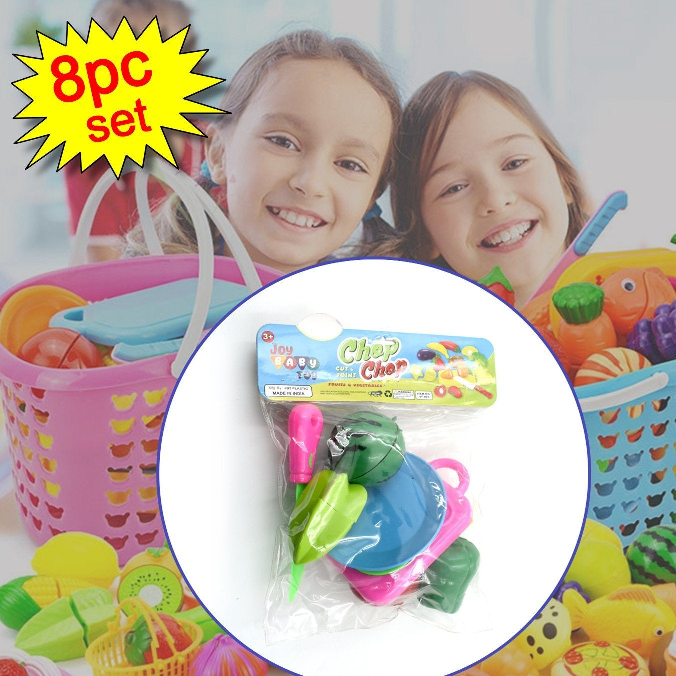 Plastic Fruits N Veggies Exclusive Collection Of Realistic Sliceable Fruits - Happy Price - Image 1