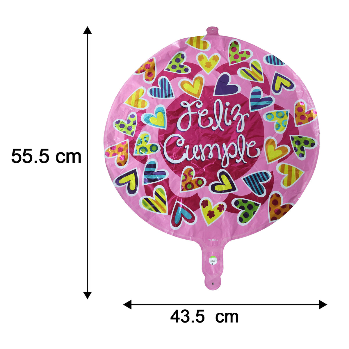 Round Feliz Cumple Birthday Foil Balloon For Party Decoration (1 Pc)