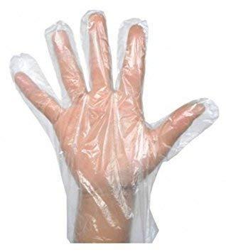 Plastic Transparent Disposable Clear Gloves (White) (100pc) - Happy Price - Image 3