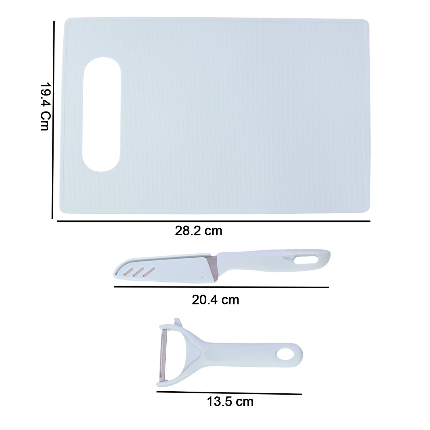 3-in-1 Kitchen Prep Set: Cutting Board, Knife & Peeler - Happy Price - Image 5