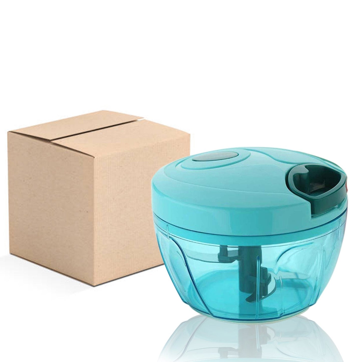 Manual Stainless Steel Blades Compact Hand Held Vegetable Chopperslicer (Brown Package Box) - Happy Price - Image 1