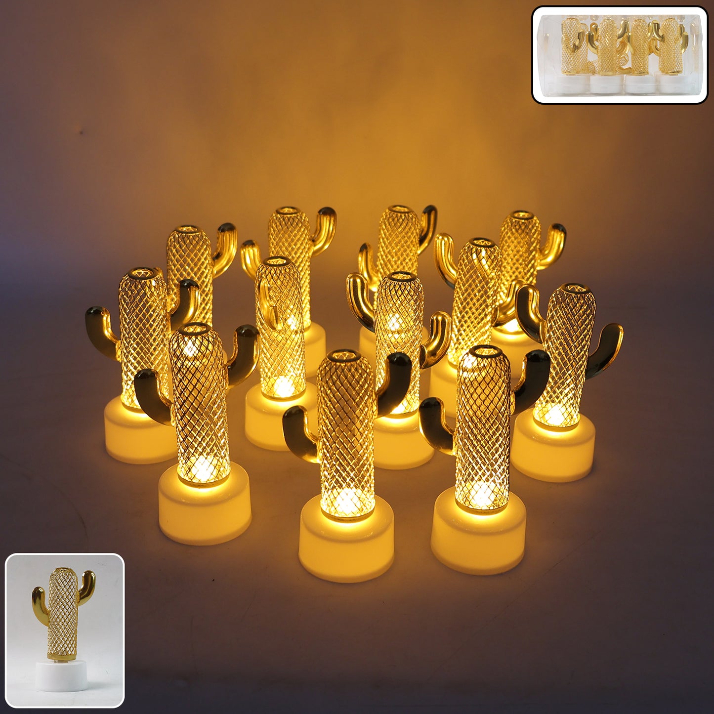 Decorative Cactus Flameless LED Candles - Set of 12 - Happy Price - Image 3