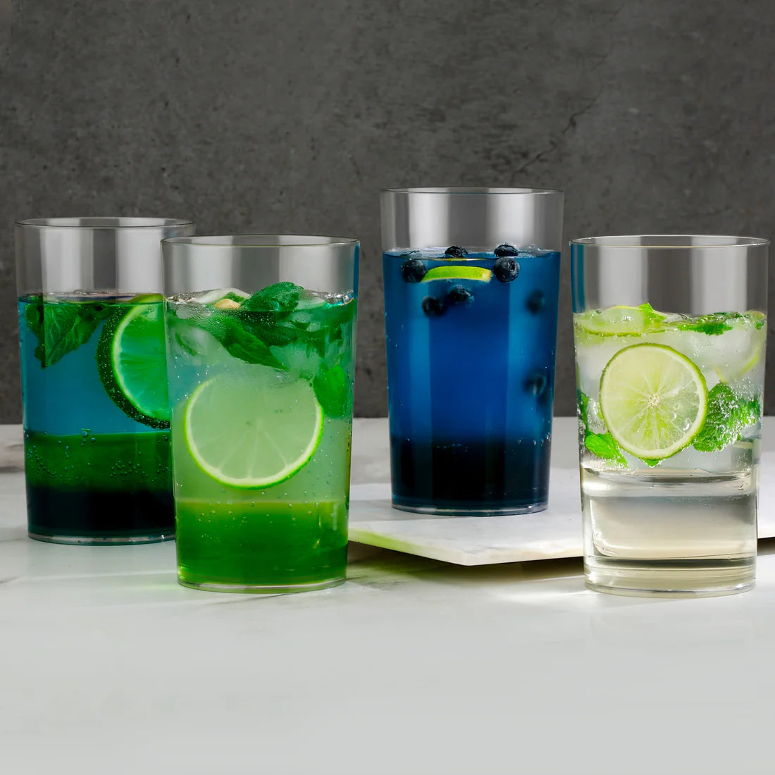 Round Clear Plastic Water Glass Juice Beer Wine Plastic Unbreakable Transparent Glass Set ( 300ml 6pc ) - Happy Price - Image 2