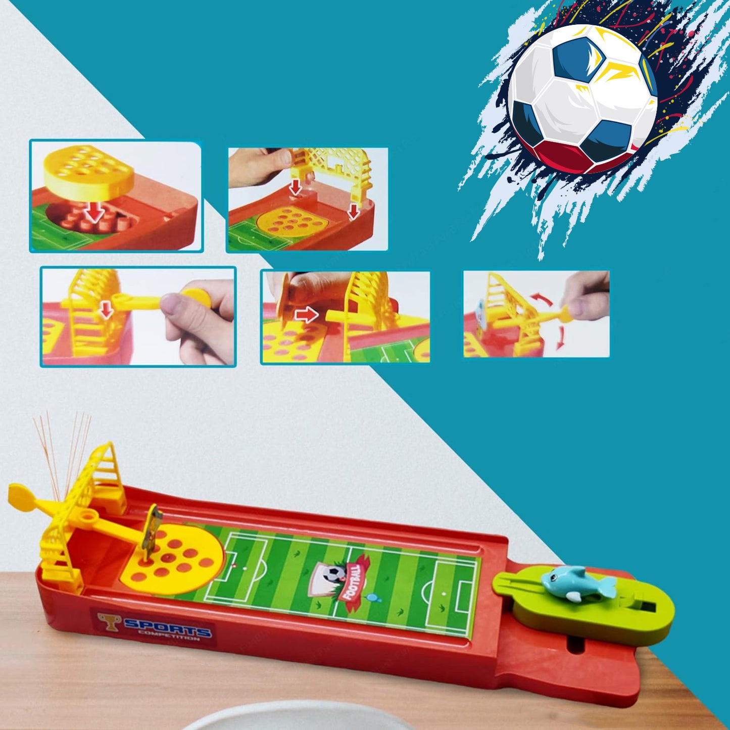 Mini Table Top Finger Football Game For Kids-desktop Game For Kids  Adults Fun Indoor Finger Bowling Game For Boys  Girls Family Board Game - Happy Price - Image 5