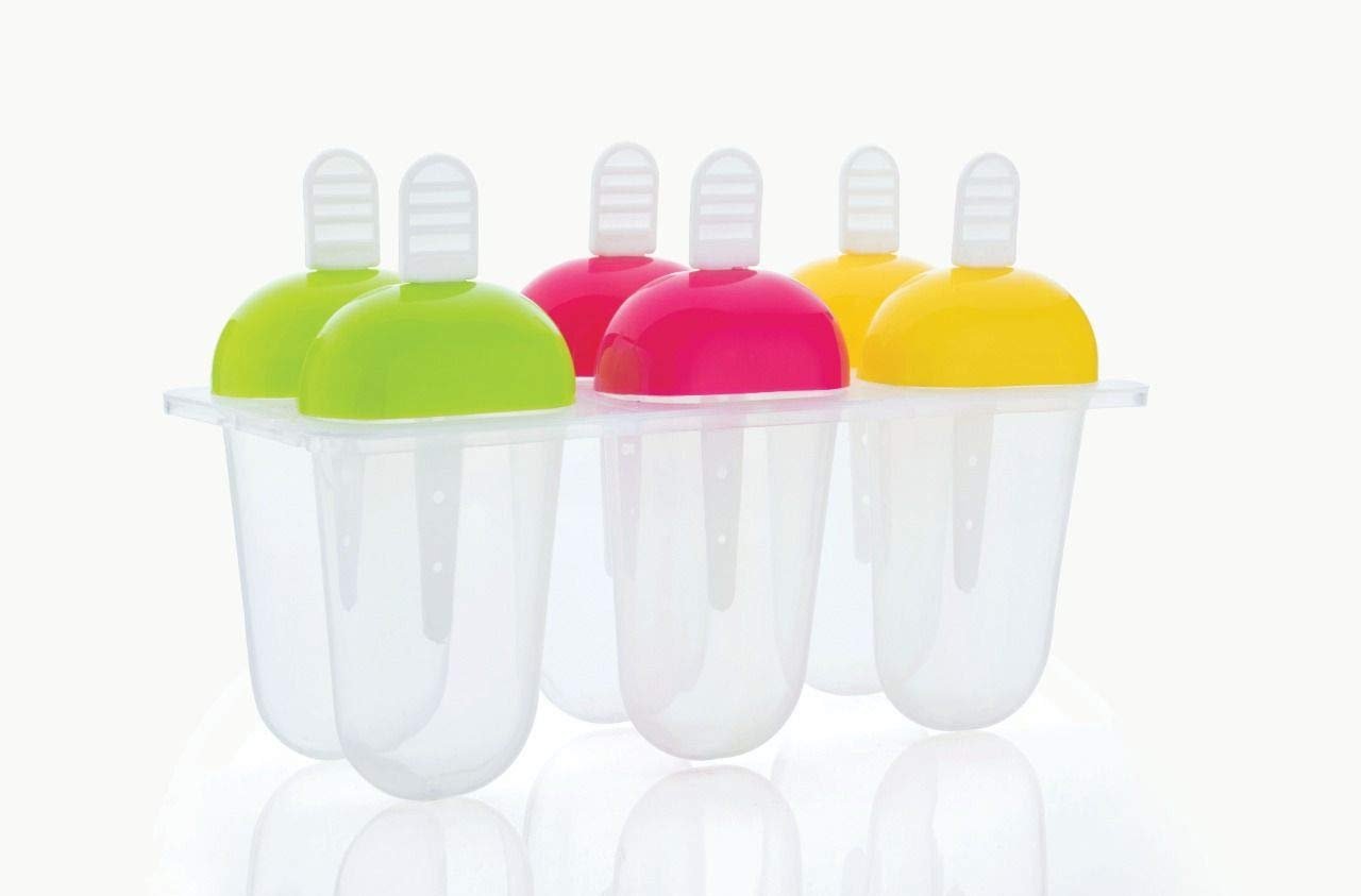6 Pcs Multicolor Polypropylene Ice Mold Kulfi Makerstickcreamcandy Color Assorted - Happy Price - Image 1