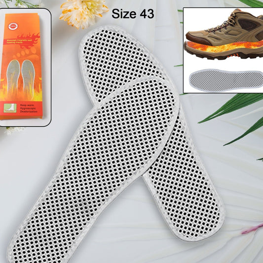 Massage Magnetic Self Heating Insole Shoe Heating Insole For Women Men - Unisex Warm Insole - Thermal Insoles - Tourmaline Self Heating Shoe Inserts - Warm Shoe Pad (1 Pair) - Happy Price - Image 1