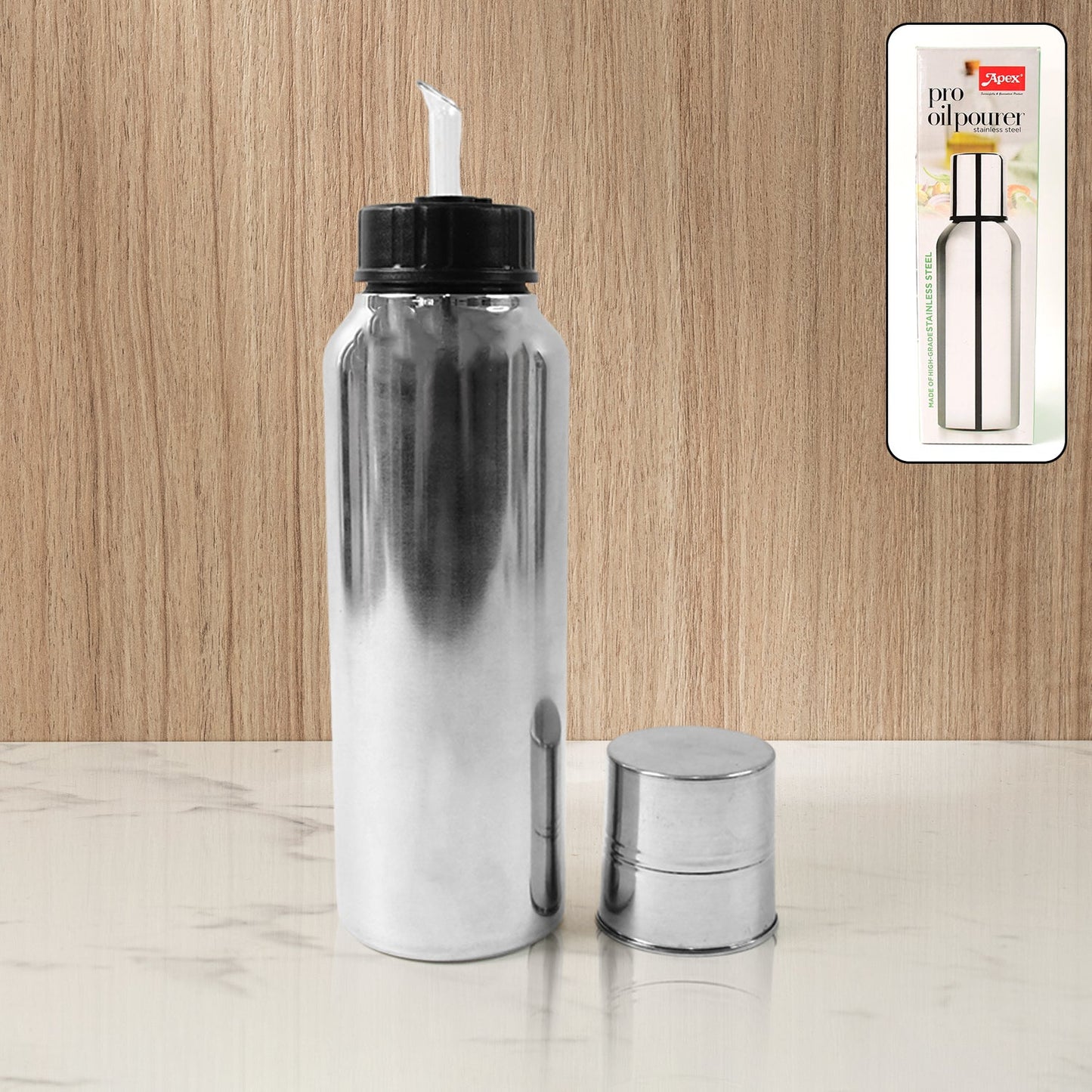 Apex Pro Stainless Steel Oil Dispenser - 750ml - Happy Price - Image 1