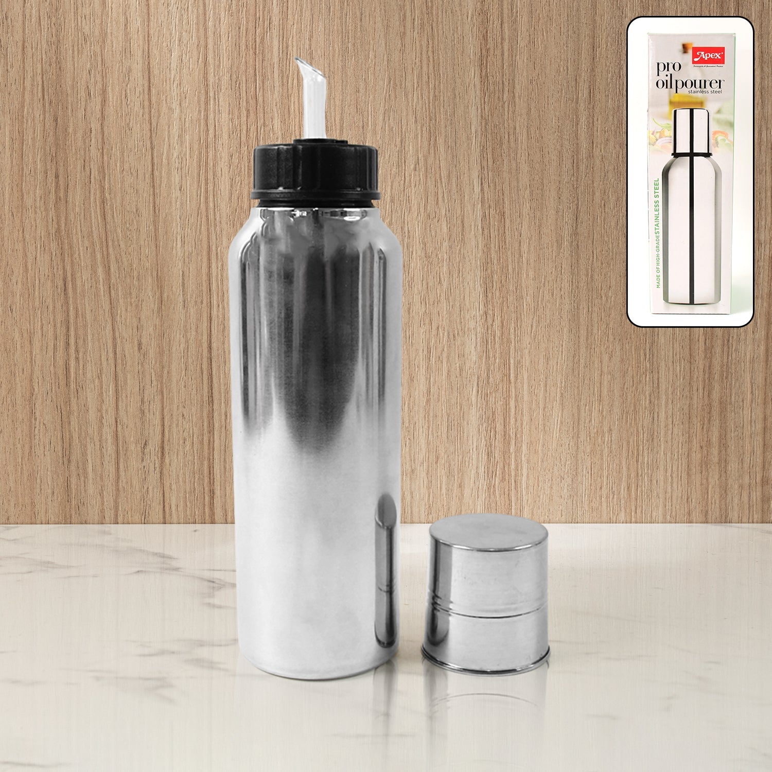 Apex Pro Stainless Steel Oil Dispenser - 750ml - Happy Price - Image 1