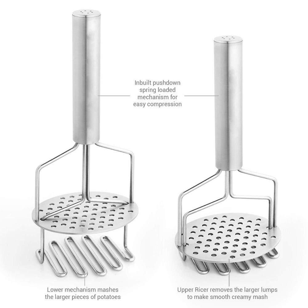 stainless Steel Hand Masher (Mash For Dalvegetablepotatobaby Foodpav Bhaji) - Happy Price - Image 3