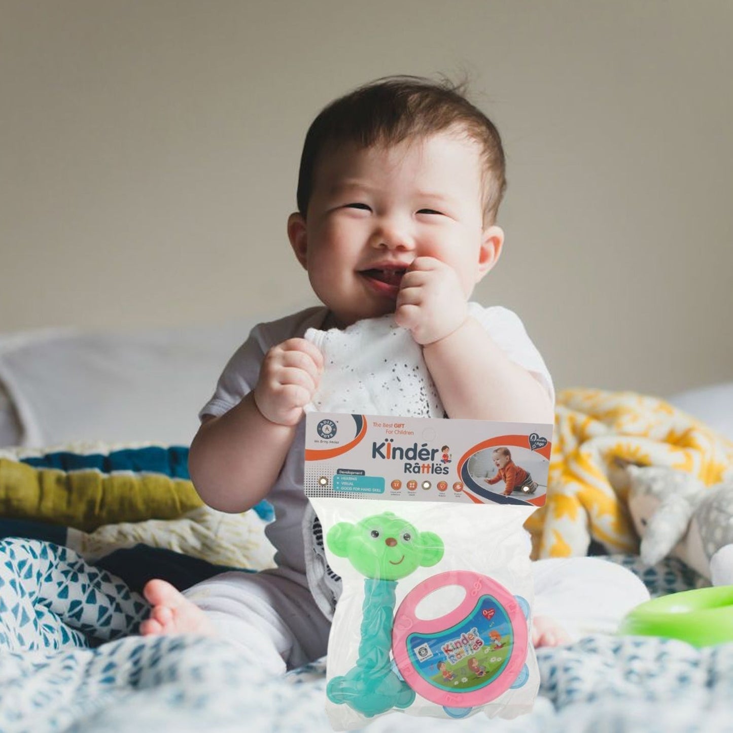 At40 2pc Rattles Baby Toy And Game For Kids And Babies For Playing And Enjoying Purposes. - Happy Price - Image 2