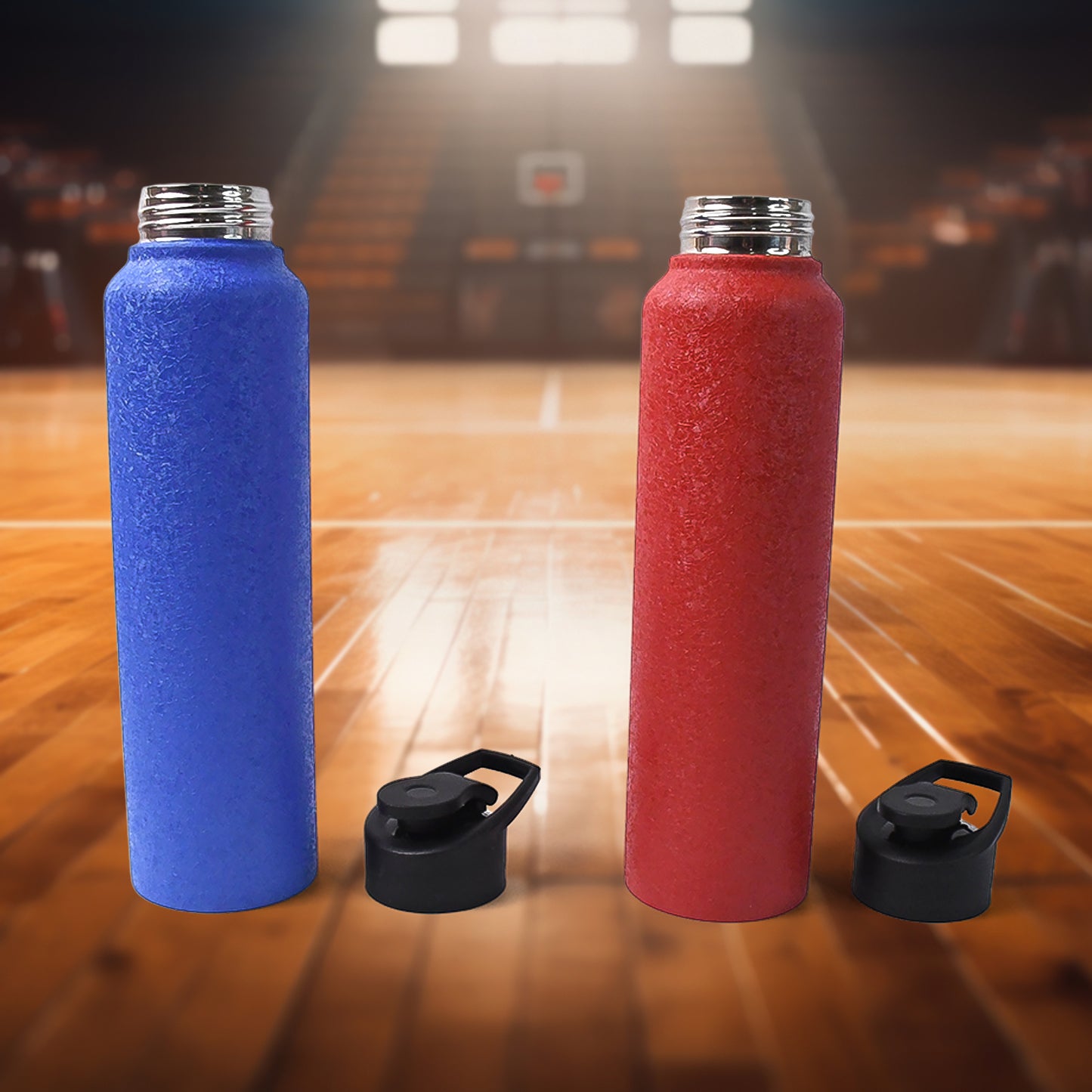 1000ml Stainless Steel Water Bottle for Fridge - Leak Proof, Rust Proof (1 Pc, Mix Colour) - Happy Price - Image 3