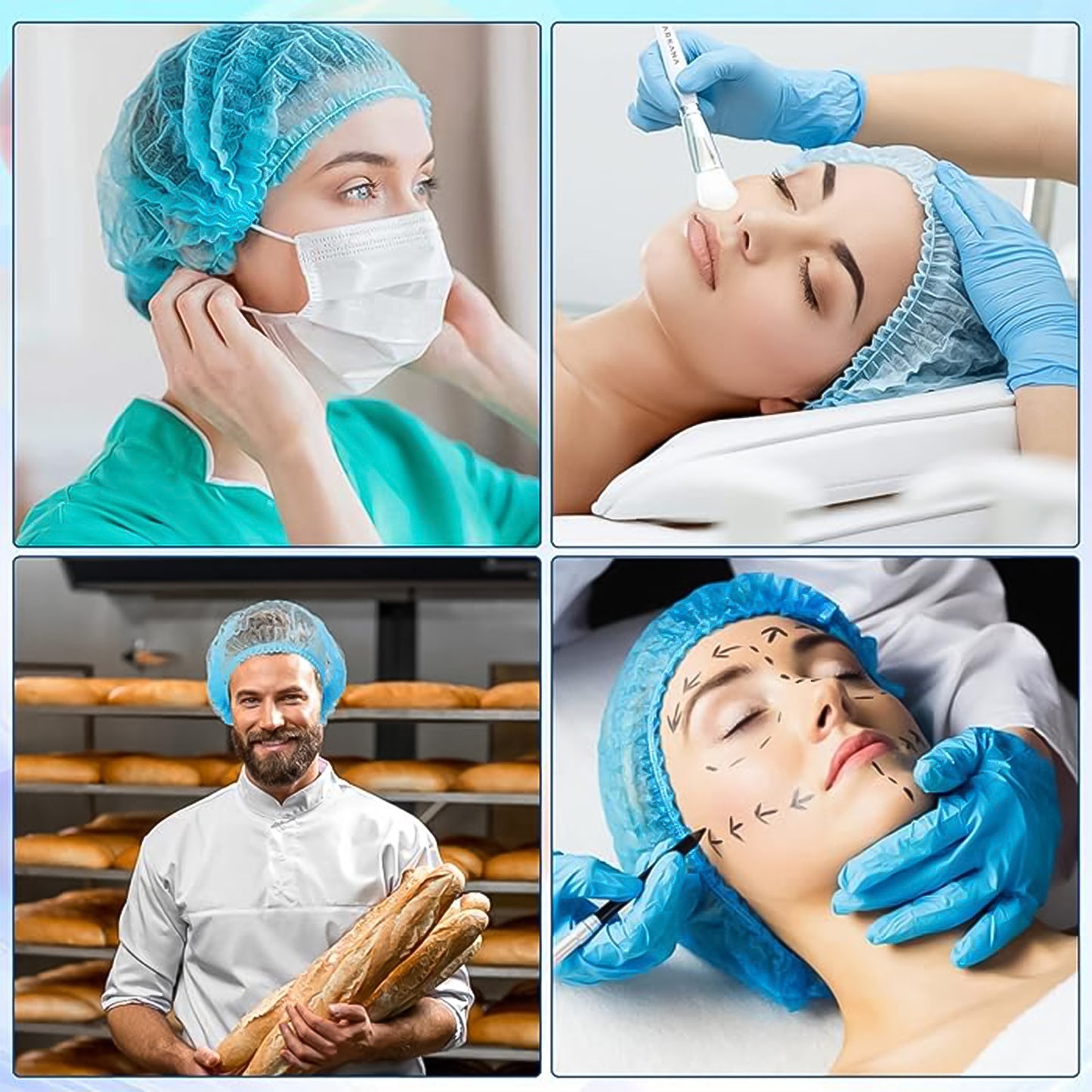 Shower Cap Waterproof Disposable Shower Cap 100 Pieces - Happy Price - Image 6
