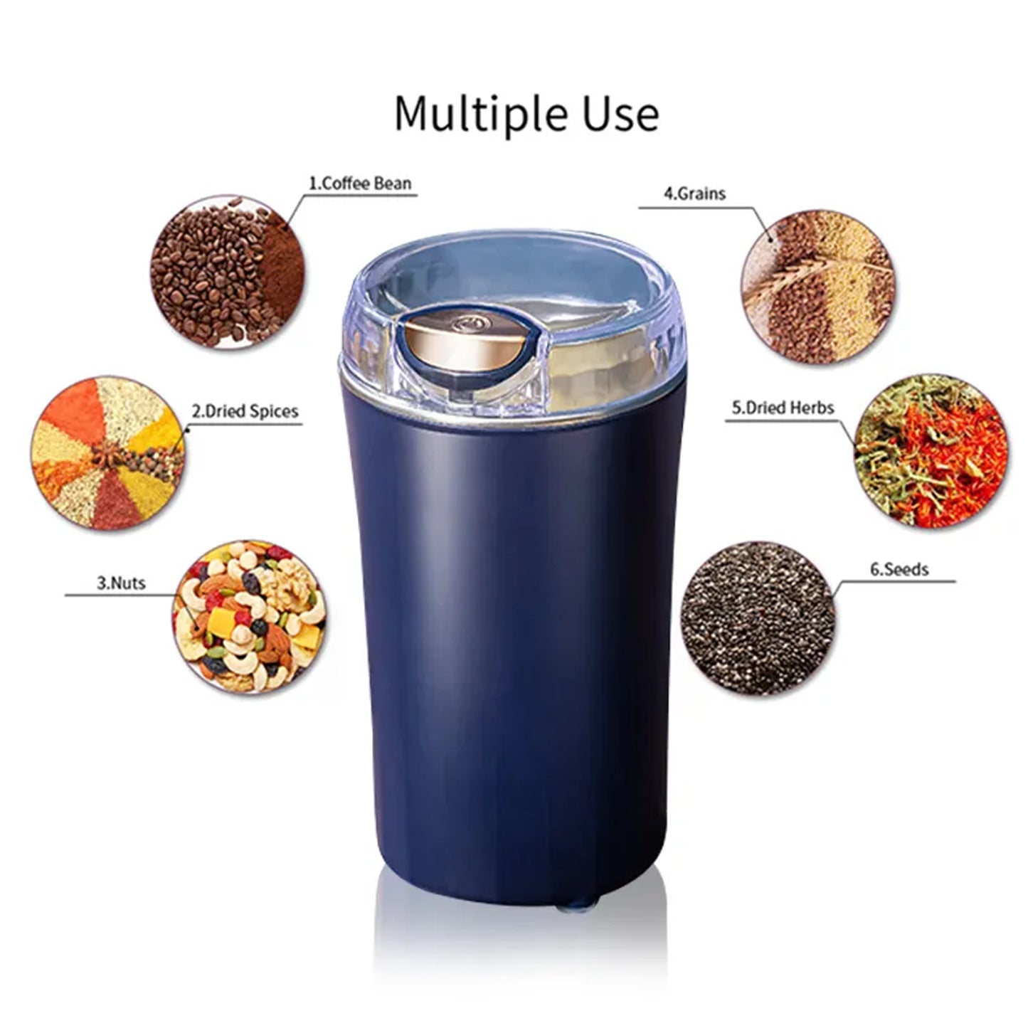 Mini Mixer Small Blander Power Full Mini Grinder Electric Coffee Bean Grinder Grinder Machine Portable Grinder For Home And Office. - Happy Price - Image 2