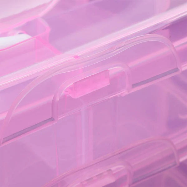 18 Grid 3 Layer Box Clear Plastic Organizer Jewelry Storage Box With Adjustable Dividers Transparent Organizer Box For Earring Fishing Hooks (18 Grids Plastic Storage Box) - Happy Price - Image 4